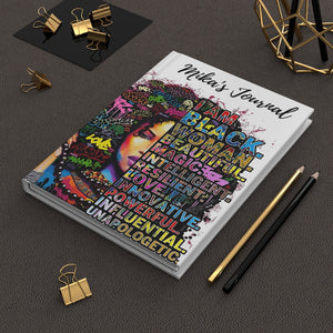 Unapologetically Black Personalized Hardcover Journal Matte Finish