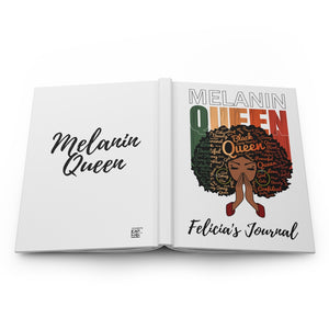 Melanin Queen Personalized Hardcover Journal Matte Finish