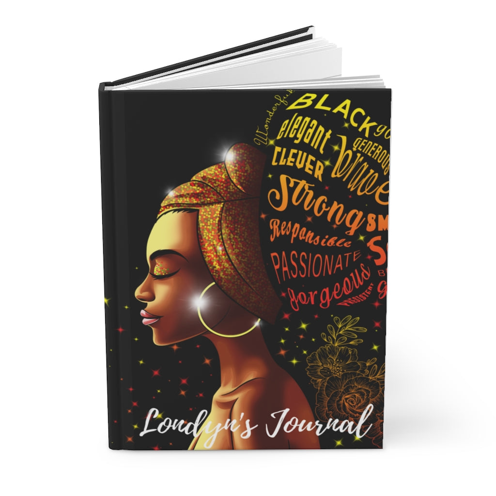 Black Is Strong Hardcover Personalized Journal Matte Finish