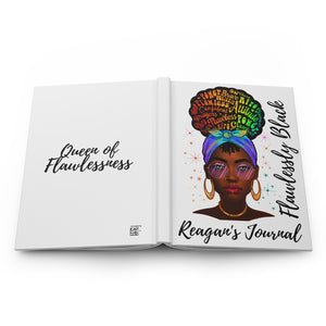 Flawlessly Black Personalized Hardcover Journal Matte Finish