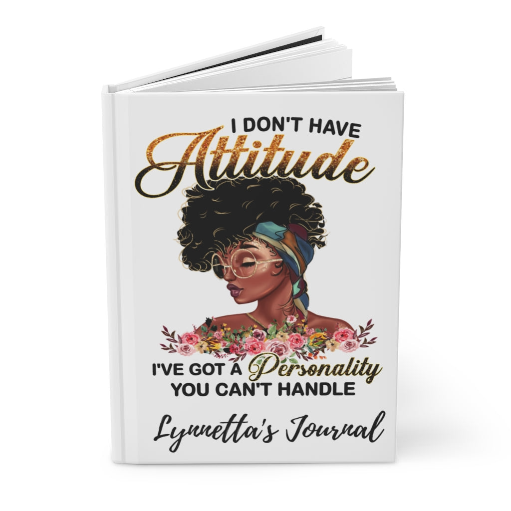 Attitude Personalized Hardcover Journal Matte Finish