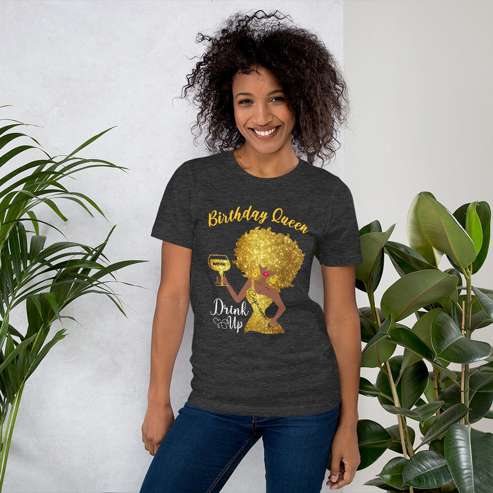 Capricorn Personalized Birthday Queen Drink Up Short-Sleeve Women's T-Shirt